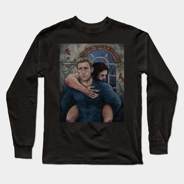 Piggyback Ride Long Sleeve T-Shirt by artgroves